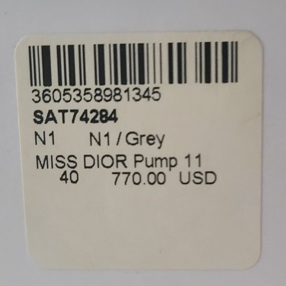 Miss Dior Gray Satin Platform Peep Toe Pump (9) - Picture 5 of 11